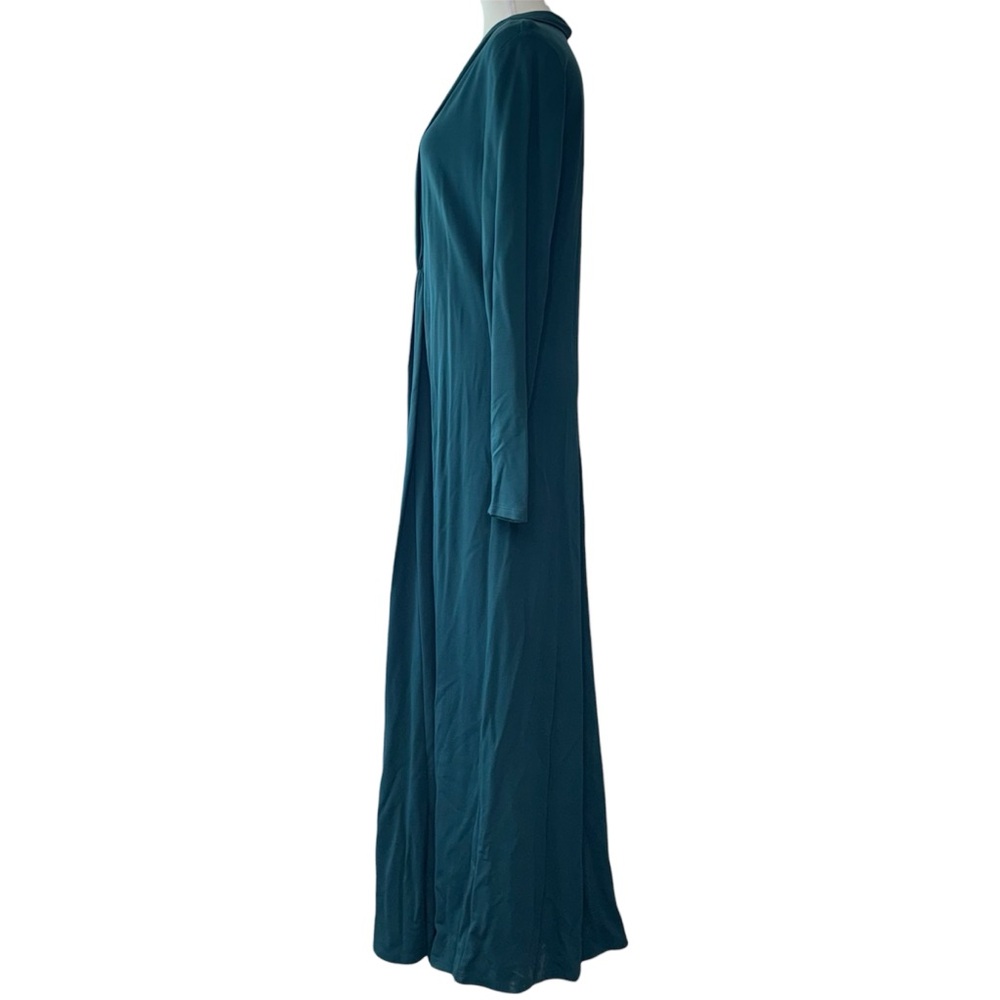 |NWT| SOFT SURROUNDINGS Long Sleeve Twist-Front Lagia Maxi Dress Atlantic Deep - Picture 5 of 11